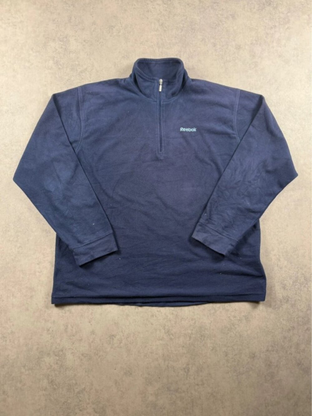 Men's Navy Quarter-Zip Fleece Pullover Size XL